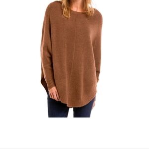 Ellos | Long sleeved duster sweater chestnut brown. Plus Size 3X